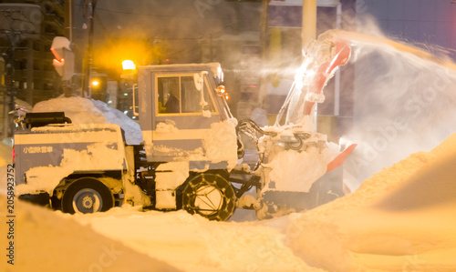 豪雪地帯の除雪車