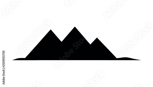 Ancient Egyptian Pyramids Landmark Silhouette Vector Art