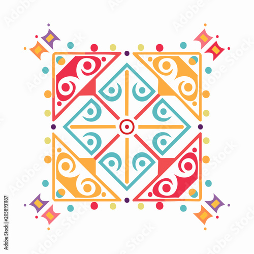 Colorful Geometric Mandala Pattern