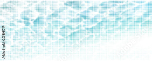 Obraz na płótnie Blue and white water ripples light surface overlay background