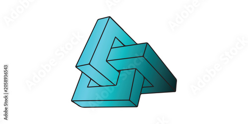 Captivating Impossible Geometric Shape Optical Illusion Design.