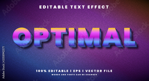 Konstfotografi Editable optimal text effects,