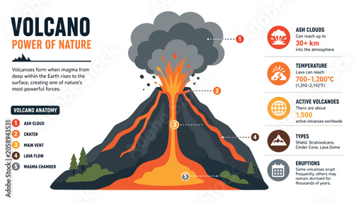 Foto Volcano Eruption Power Nature.