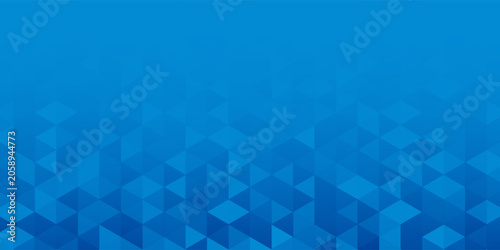 Blue triangle polygonal mosaic abstract banner background