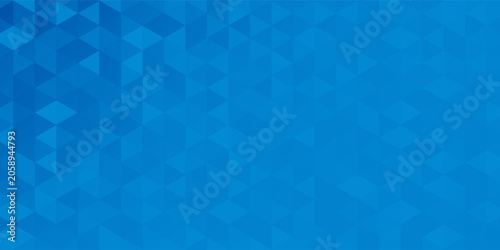 Blue triangle polygonal mosaic abstract banner background