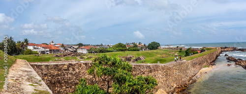 Stone Walls of Galle Fort Overlooking the Indian Ocean in Galle, Sri Lanka