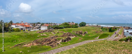 Galle Fort Defensive Walls Overlooking the Indian Ocean