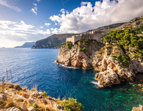 Coastal fortress on cliffside (1)