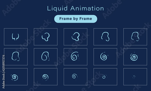 Фотография Liquid animation frame by frame 2d