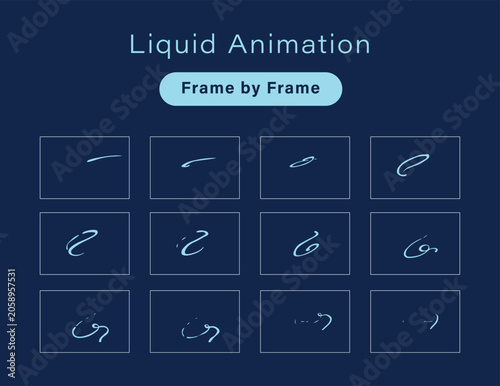 Konstfotografi Liquid animation frame by frame 2d