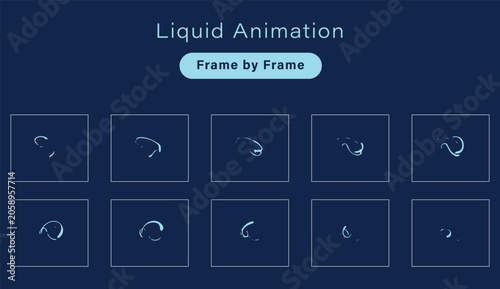 Liquid animation frame by frame 2d