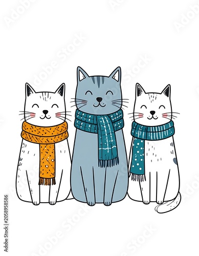 Cozy felines winter knit