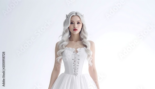 Ethereal white gown portrait