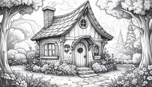 Enchanted forest cottage home