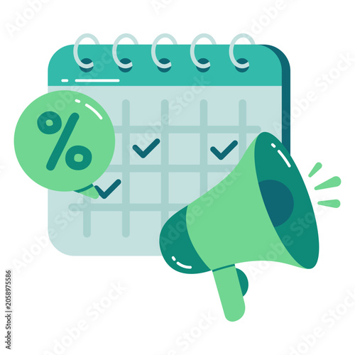 Photos Trendy design icon of marketing schedule