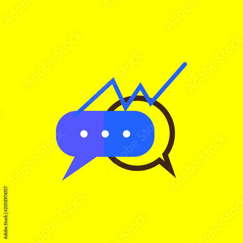 Financial Growth and Stock Market Discussion Flat Vector Concept