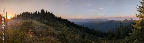 Panel kuchenny z motywem sunrise in the mountains
