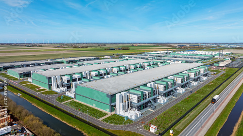 Obraz na płótnie Large data center complex in a rural landscape in Europe