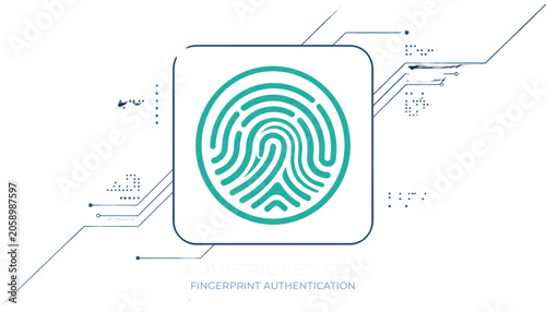 Biometric fingerprint identification scan circle graphic with network connections, transparent background, fingerprint,, great for cyber security websites and digital identity verification interfaces.