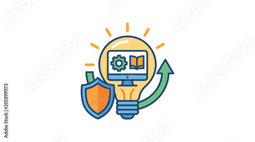 Digital Security Idea, Cybersecurity Protection and Innovation Concept