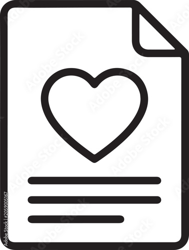 Quadro em tela love, heart, document, file, paper, record, certificate, contract, letter, agree
