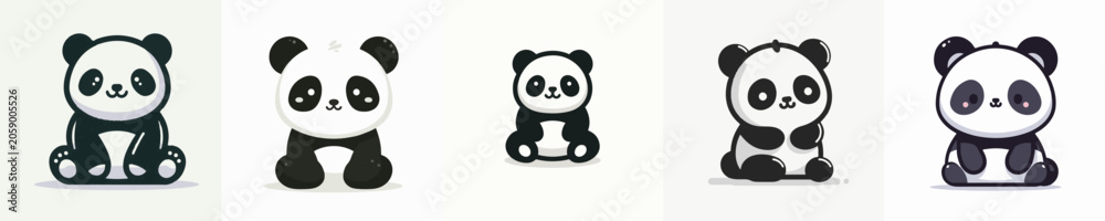 Fototapeta premium Panda Vector Illustration