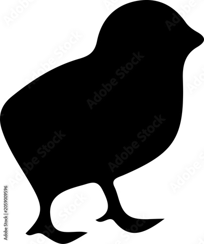 Black Rooster Silhouette for Farm Food and Chicken Restaurant Branding