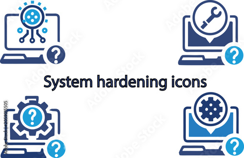 Quadro su tela System hardening icons