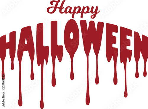 Foto Happy helloween day bloody text graphic