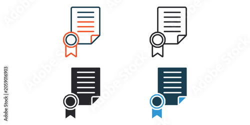 pass icons outline and Flat Style,transparent background
