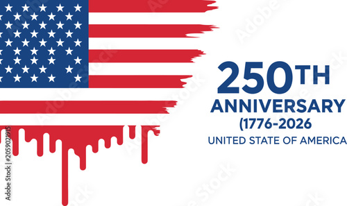Konstfotografi United states 250th anniversary commemoration design with distressed american fl