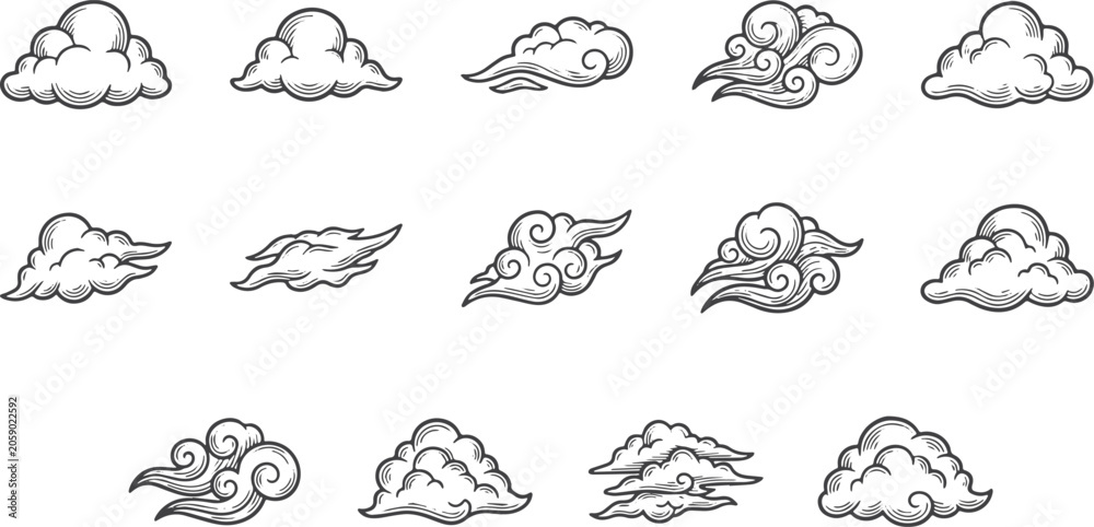 Fototapeta premium Various Cloud Set