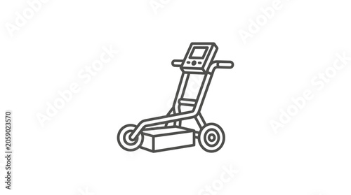 Fotografi Ground penetrating radar equipment for geological site surveys.