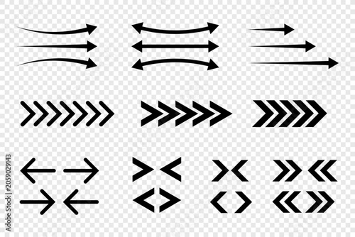 Set of arrows. Vector illustration