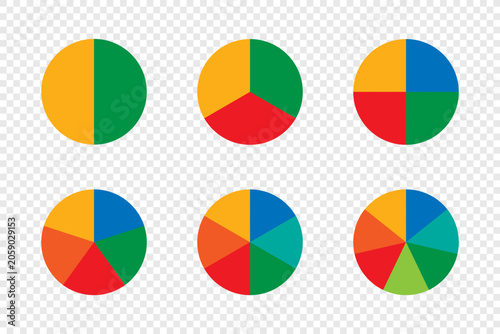 Circle pie chart diagram. Vector illustration