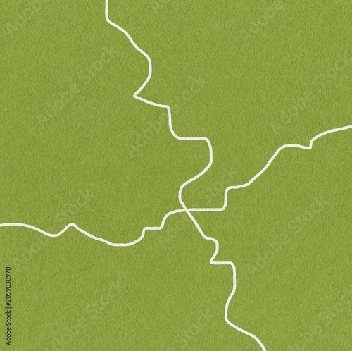Green Textured Background with Wavy White Lines