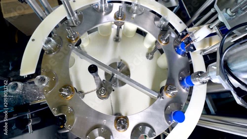 Automated Bottling Machine with Plastic Bottles