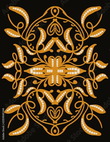 Abstract gold line decorative frame template 
