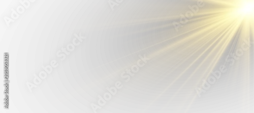 Panel kuchenny z motywem Beautiful morning sunlight rays with isolated lens flare effect, radiant sunburst for outdoor landscape mockup or summer sale poster layout, premium design resource vector and png.