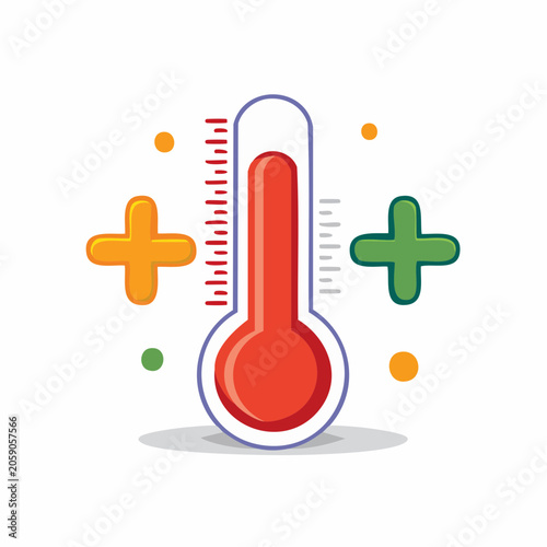 Thermometer Icon Showing High Temperature