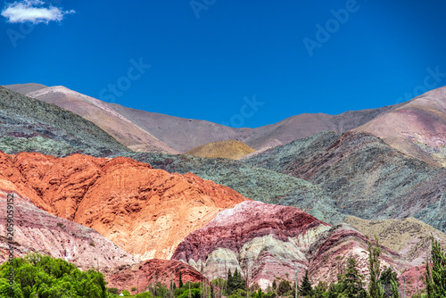 Cerro de los Siete Colores mountain in Purmamarca village, Jujuy, Argentina