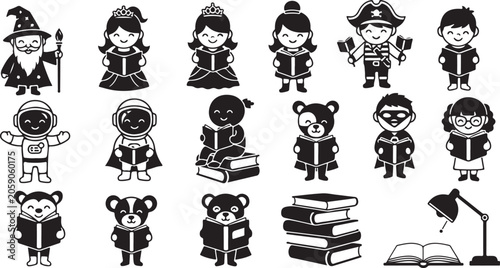 Young Learner Roles Collection with Knowledge Builders and Childhood Achievement Illustrations