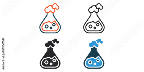 costrel icons outline and Flat Style,transparent background