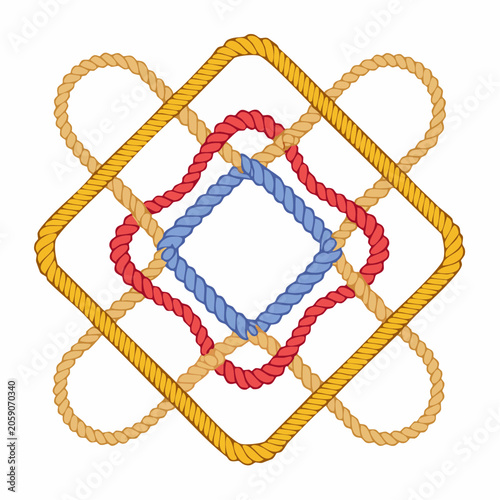 Interlocking Rope Knot Design