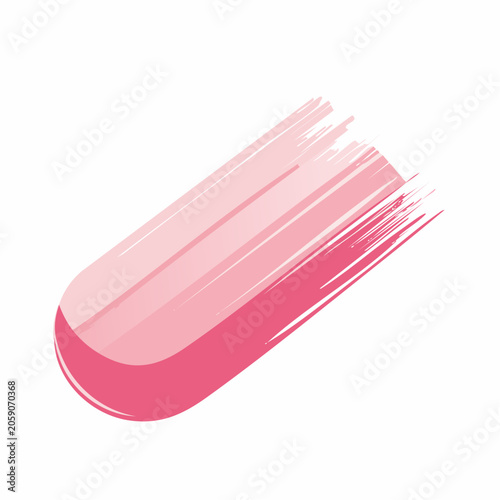 Pink Lipstick Swatch Brush Stroke