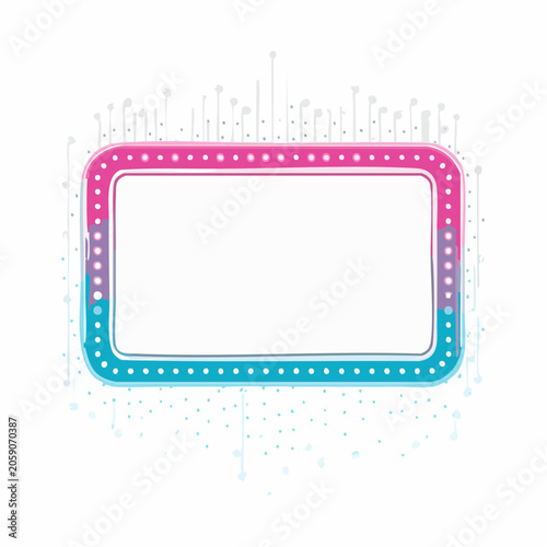 Retro Marquee Sign Frame with Lights