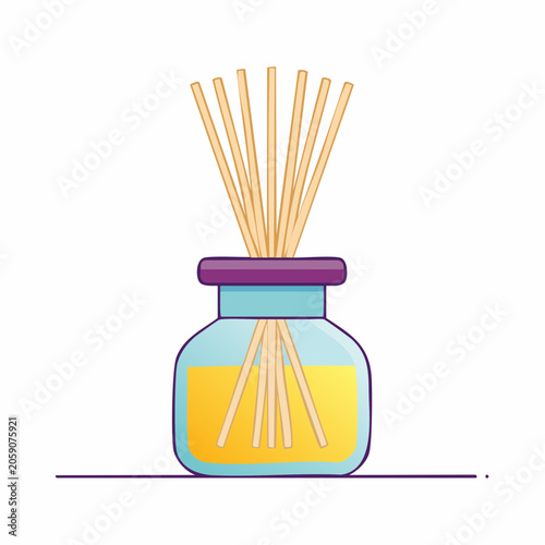 Reed Diffuser with Yellow Liquid