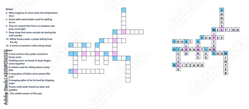 Winter crossword puzzle with answers
