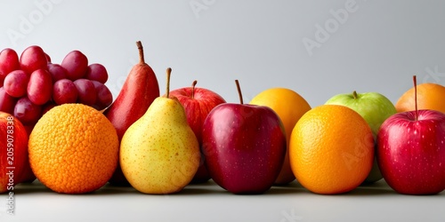 Fresh fruits offering healthy nutrition and vitamin abundance