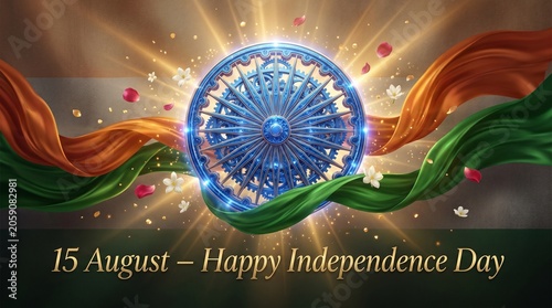 Indian Independence Day -National celebration marking India's independence on August 15, honoring freedom, unity, democracy, and national pride.